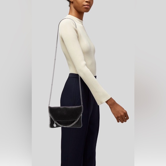 Stella McCartney Falabella Crossbody – Ice Blue Shaggy Deer | EUC 💎 - Picture 16 of 16